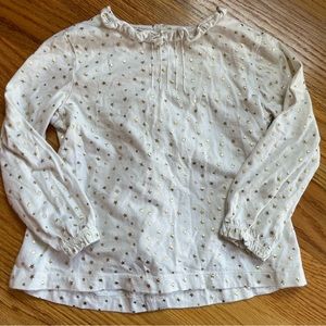 Baby Boden white with gold stars shirt size 3-4